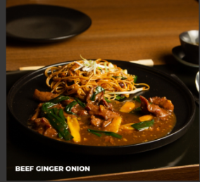 Beef Ginger Onion And Vegetable Vermicelli Noodles